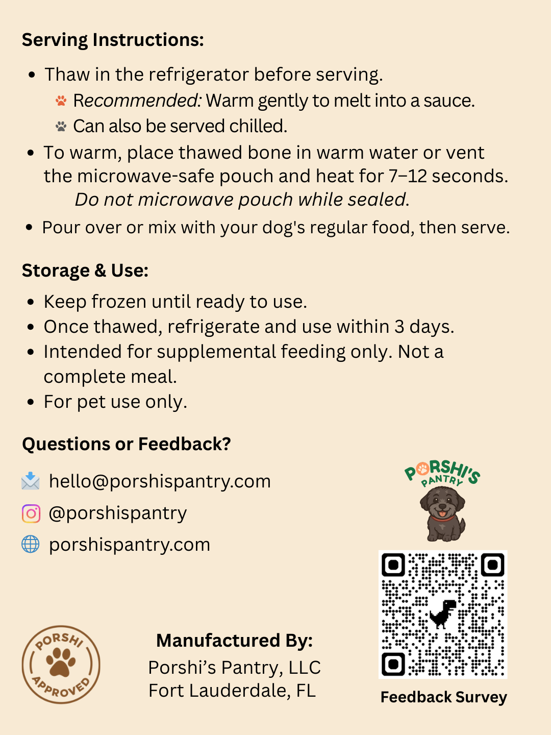 Porshi’s Daily Dog Sauce