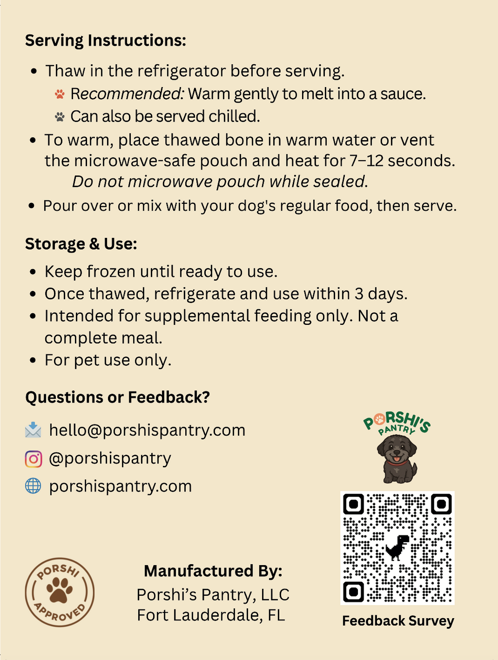 Porshi’s Daily Dog Sauce