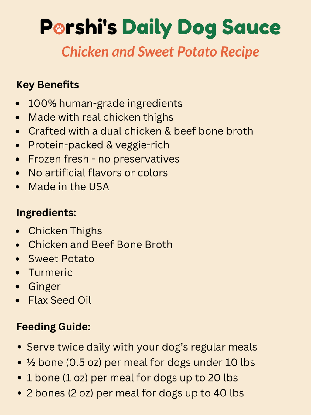 Porshi’s Daily Dog Sauce